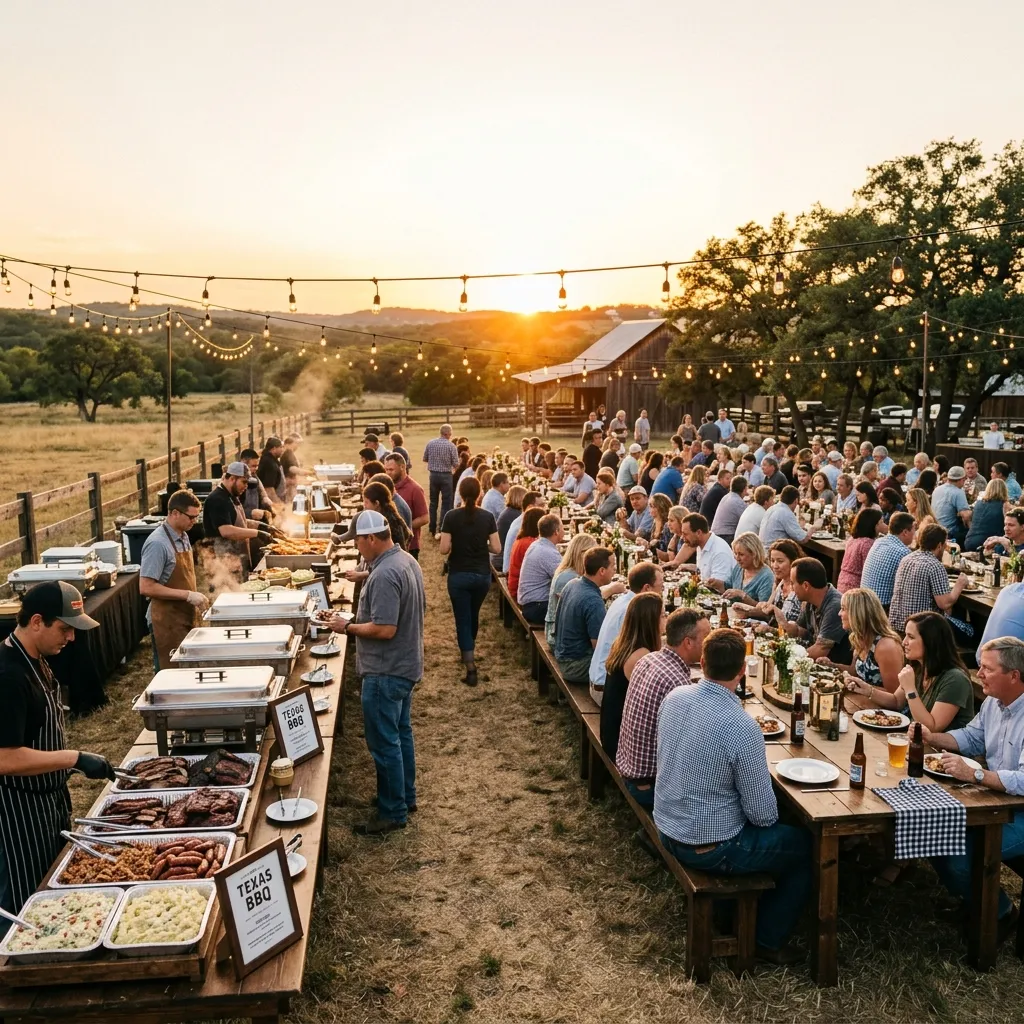 Bay Area Meat Market BBQ catering event in Texas